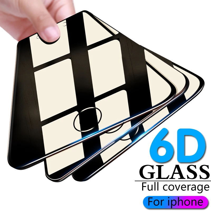 

6D full coverage tempered glass for iphone 7 8 6 6s plus glass iphone 7 8 x screen protector protective glass on iphone 7 8 flim