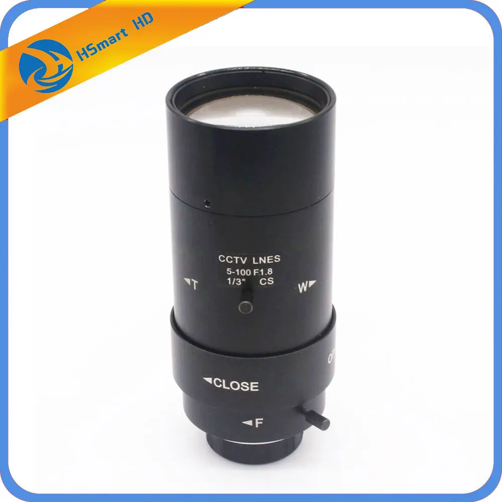 

5-100mm F1.8 Manual Iris CCTV Camera Lens 1/3" CS-Mount for Industrial Camera DIY Night Vision