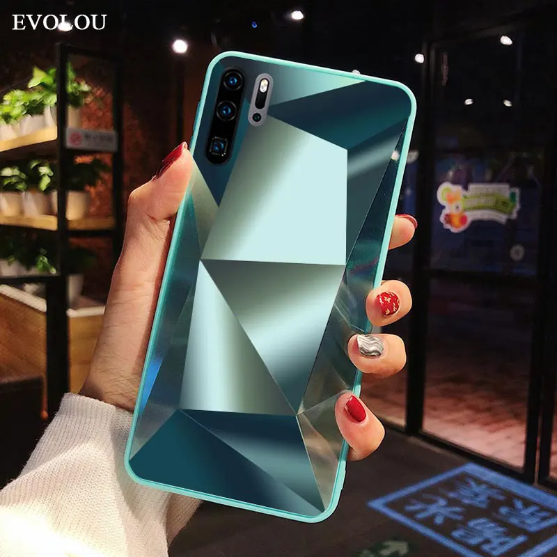 

3D Diamond Mirror Case For Huawei P Smart Plus P30 Pro P20 Mate 20 lite Cover for Huawei Y7 Prime Y6 Pro 2019 Y9 Nova 4E Cases