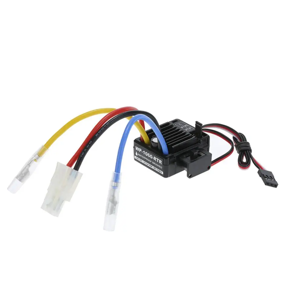 

60A 2-3S Waterproof Brushed ESC Parts Electric Speed Controller for 1/10 Tamiya Traxxas Redcat HSP HPI RC Car Truck