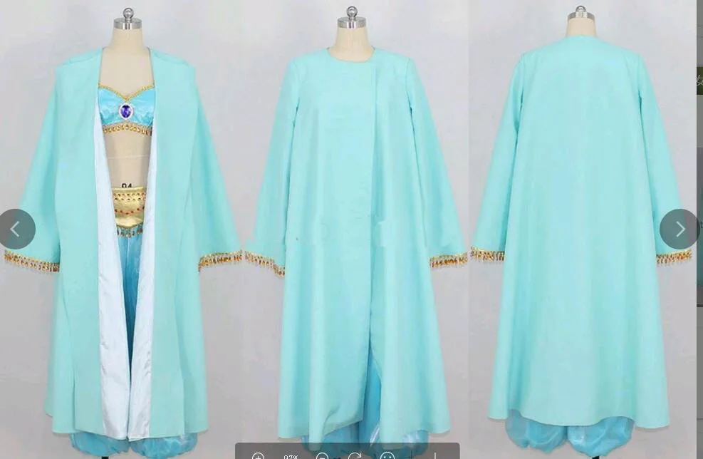 Cosplaydiy Custom Made Aladdin Jasmine Princess Cosplay Costume Adult Women Stage Halloween Princess Jasmine Costume L320 Cosplaydiy Custom Made Aladdin Jasmine Princess Cosplay Costume Adult Women Stage Halloween Princess Jasmine Costume L320