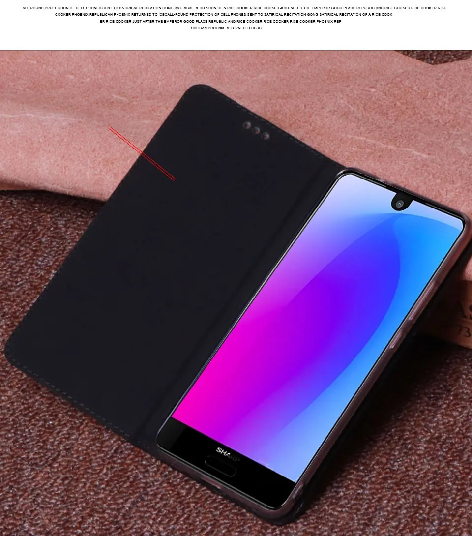 Роскошный кожаный флип чехол RYKKZ для Sharp Aquos S3 Mini защитный FS8018 бесплатная