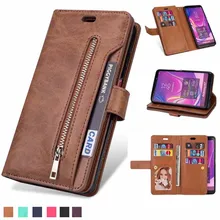 Ретро бумажник с застежкой-молнией для samsung S7 S8 S9 S10 note10 Note8 Note9 J3 J5 J7 A3 A5 J3 J4 J7 J6 A6 J8 A750 крышка чехол для телефона