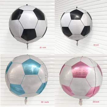 

20PC 22inch 4D stereoscopic Football balloon Helium Foil Balloons happy birthday party decorations kids toy Supplies globos