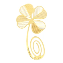 Золотой Клевер Закладка лист металлический подарок сувенир книга чтения различных форм