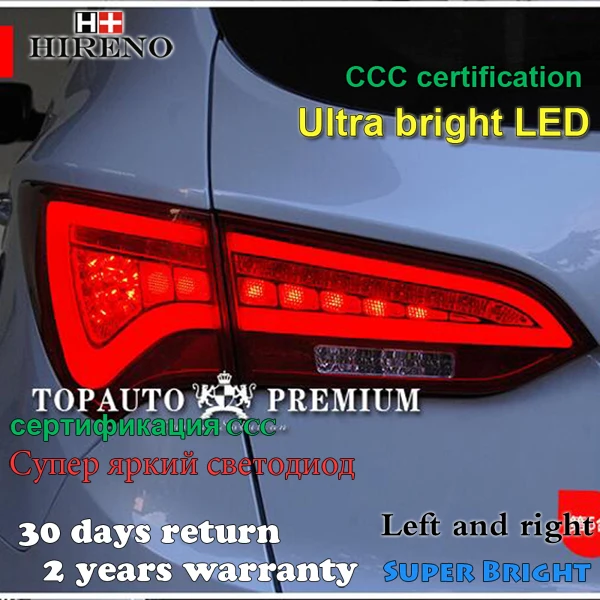 Hireno Tail Lamp For Hyundai Santa Fe 2017 2004 Led Taillight Hireno Tail Lamp For Hyundai Santa Fe 2017 2004 Led Taillight Rear Parking Brake Turn Signal Lights