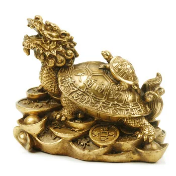 

A copper dragon turtle turtle ornaments and leading evil villains "felicitous wish of making money