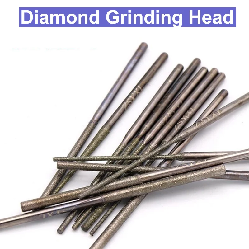 

1.2/1.5/1.8/2.1/2.35/2.6mm Diamond Grinding Needle Drill Bits Shank Diamond Dremel Rotary Carving Polishing Tool