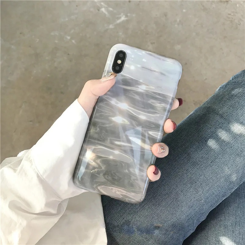 

OnePlant Water Ripple Illustration Phone Case For Iphone XsMax XR Xs Soft Silicone Case For Iphone 6s 7 8 6Plus Phone Back Cover