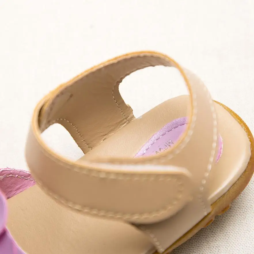 Дети девушка Босоножки Открытая Летняя обувь кожаные сандалии Skidproof малышей детей Обувь с цветочным орнаментом дропшиппинг #50