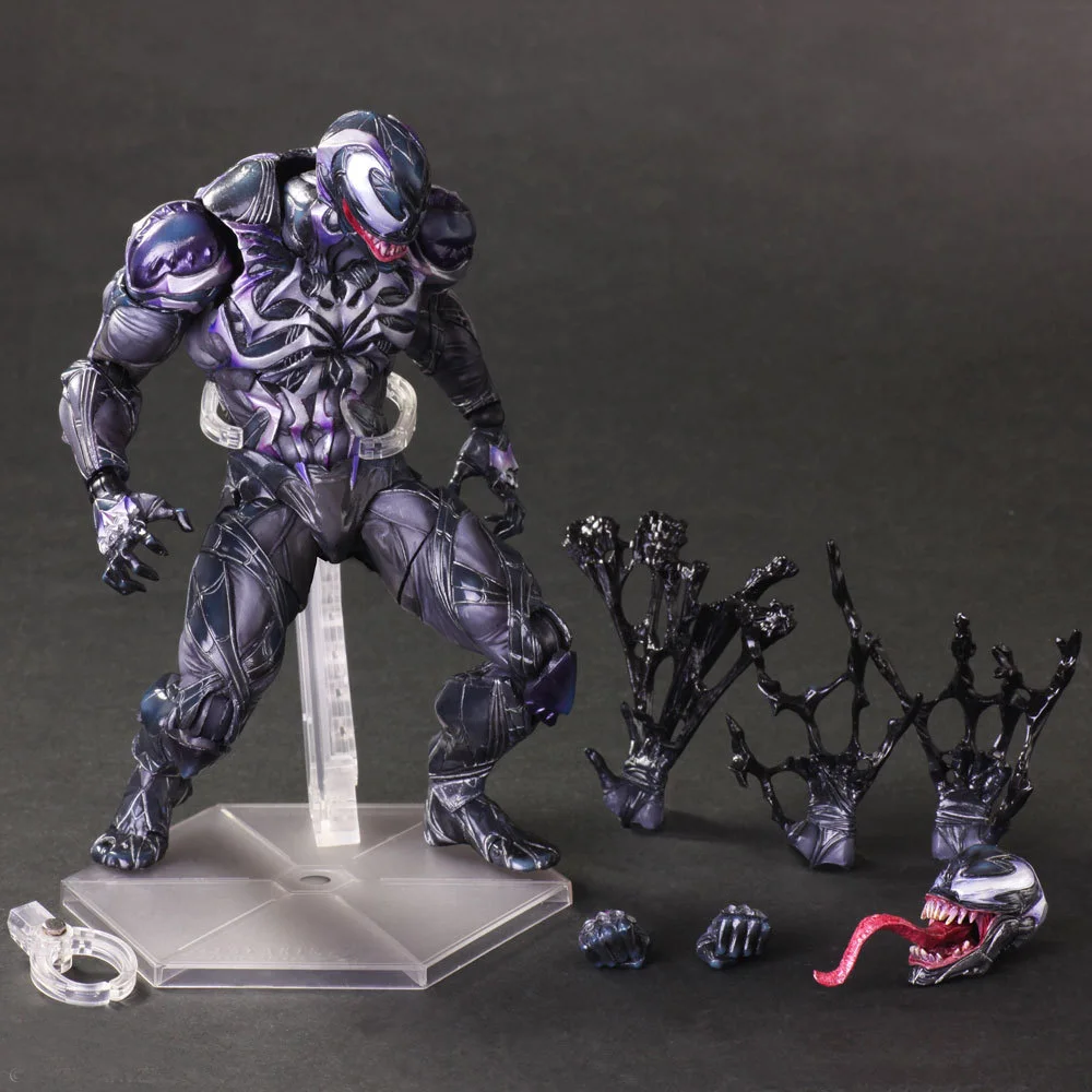 Tobyfancy Amazing Spiderman Venom Figure Play Arts Kai PVC Venom