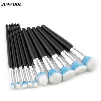

Soft Cosmetic Make Up Brush Set 10pcs Blue Superior Professional Toiletry Kit Beauty Makeup Brushes Kabuki Blush Brush Borstels
