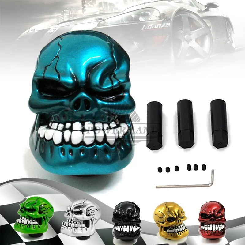 New Carved Skull Head Car Gear Shift Knob Universal Fit Manual