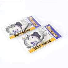 Рыбий король высокоуглеродистой стали рыболовный крючок 1 шт. 9/0#10/0#11/0# бардированный крючок из нержавеющей стали Морской Демон тунец острый Рыболовный крючок pesca