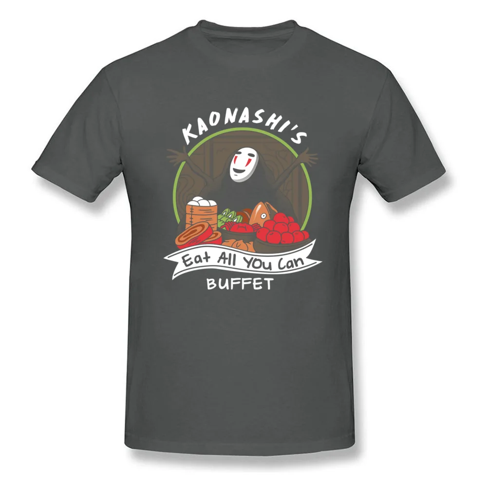 Футболка с принтом «Унесенные призраками», летняя мужская футболка без лица Kaonashi, семейная футболка с коротким рукавом и круглым воротником для мужчин, японское аниме