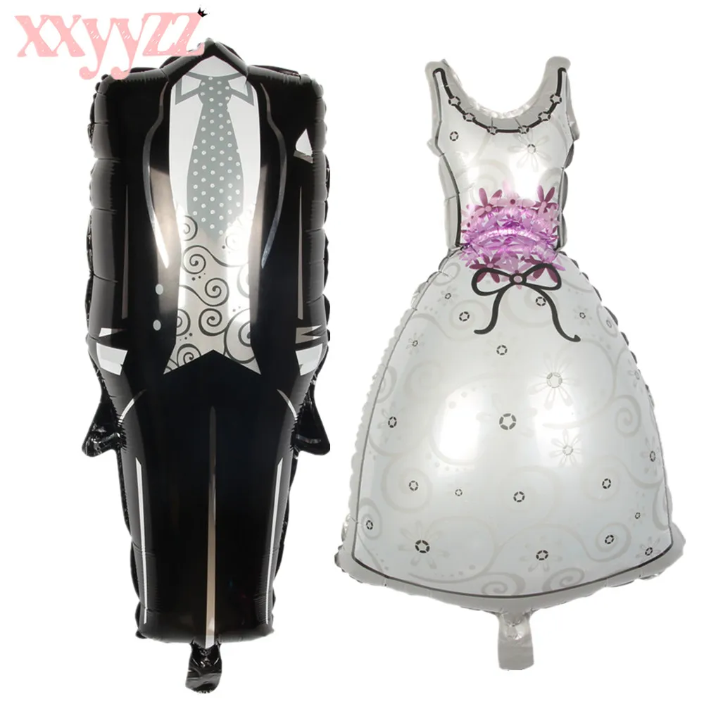 

XXYYZZ New Bridegroom Groom Bride Balloon Wedding Decoration Aluminum Foil Balloon Wedding Balloons Marriage Decoration Balls