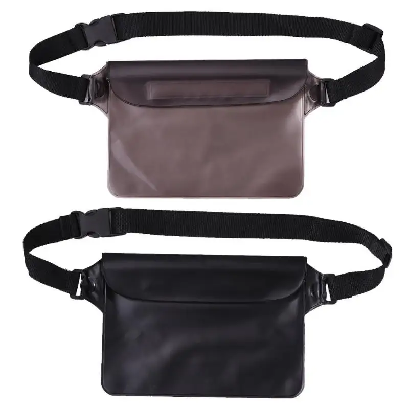 1pc Outdoor Beach Waterproof Waist Bag Swimming Drifting Sealed Phone Pouch - Цвет: 2pcs