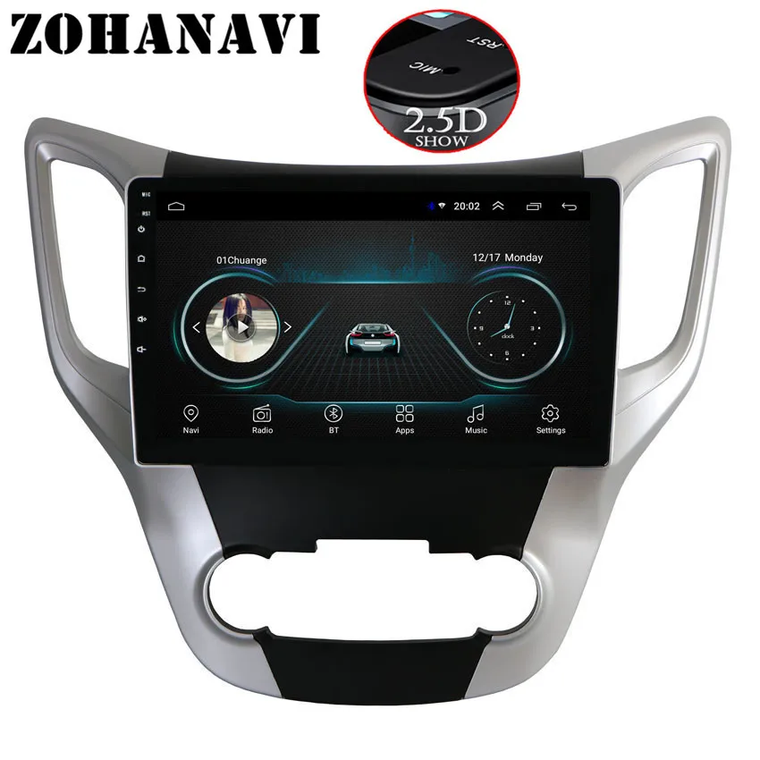 Silver 1G 16G ZOHANAVI 10,2 дюймов Android 9,0 2.5D Автомобильная магнитола для Changan CS35 Автомобильная стерео радио аудио DVD gps плеер навигация с картами - Цвет: Silver 1G 16G