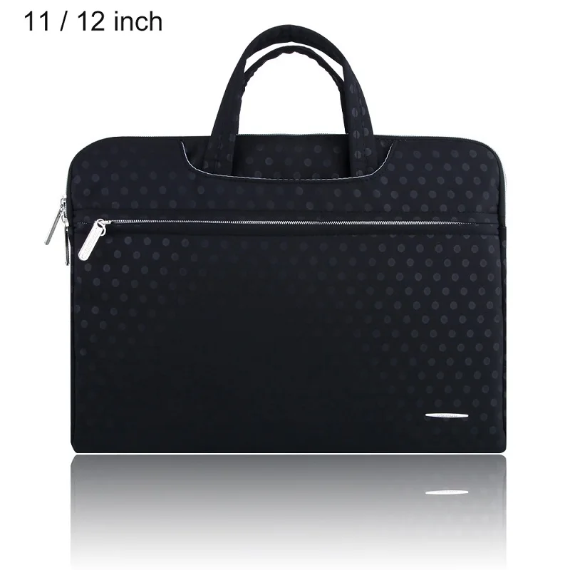11" 12" Portable 2 in 1 Dot Pattern Laptop Bag Handle Computer Zipper