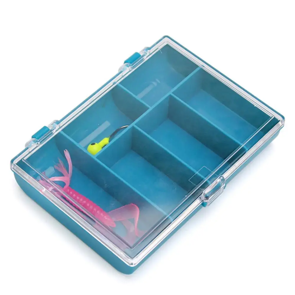 Fishing Tackle Box 6 Slots Portable Organization Case Box For Bait Lure Fishhook Fishing Tools New