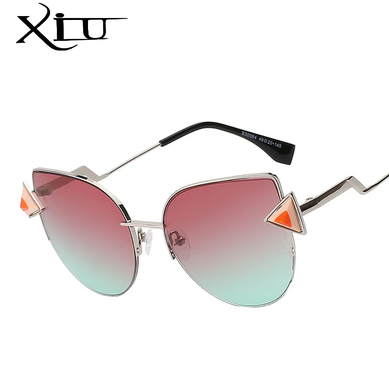 

XIU Cat Eye Women Sunglasses Brand Designer Metal Sunglass Fashion Summer Style Sunglass Luxury Quality Diamond Eyewear UV400