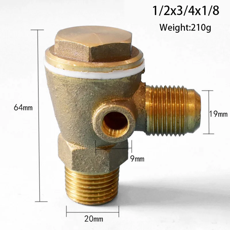 1 шт. Чистая медь с радиатором вертикальный 3 порта обратный клапан/обратный клапан разъем инструмент для воздушного компрессора высокой твердости