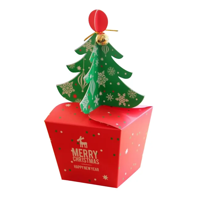 2022 Christmas Food Box 61401 apple box food packaging box snowflakes Cardboard Red & Green Christmas