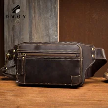 Модные мужские многофункциональные дорожные сумки из натуральной кожи, забавные нагрудные Мужские поясные сумки высокого качества для мужчин или женщин, поясная сумка