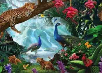

New Full Diamond Painting Forest waterfall DIY 3D Diamond Embroidery Sets For Embroidery With Beads Mosaic Drawings