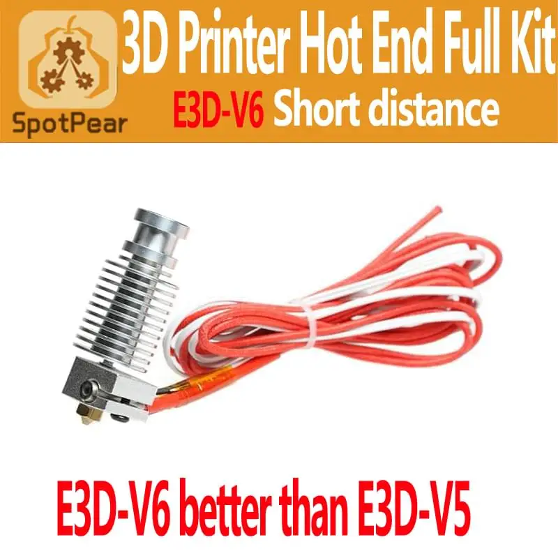  E3D-V6 Short distanceHot End Full Kit Prusa i3 3d printer extruder parts accessories e3d v6 print head nozzle 02-0.5mm 