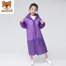 Keconutbear/модный детский плащ из ЭВА; утепленный водонепроницаемый плащ-дождевик для детей; прозрачный непромокаемый костюм