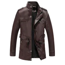 Mens Leather Jacket 2019 Men's Fashion Winter Warm PU Leather Jacke Coat Men Casual Vintage Windbreaker Outerwear Male Clothes new artificial leather motorcycle jacket autumn winter pu male faux leather jacket men casual pockets thick warm mens jacke
