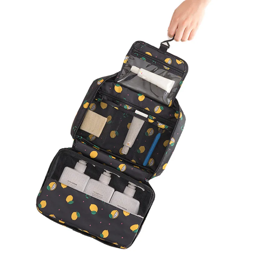 

Foldable Multi-Purpose Wash Bag Portable Large Capacity Travel Storage Bag Cosmetic Pouch with Hanging Hook Home Organizer