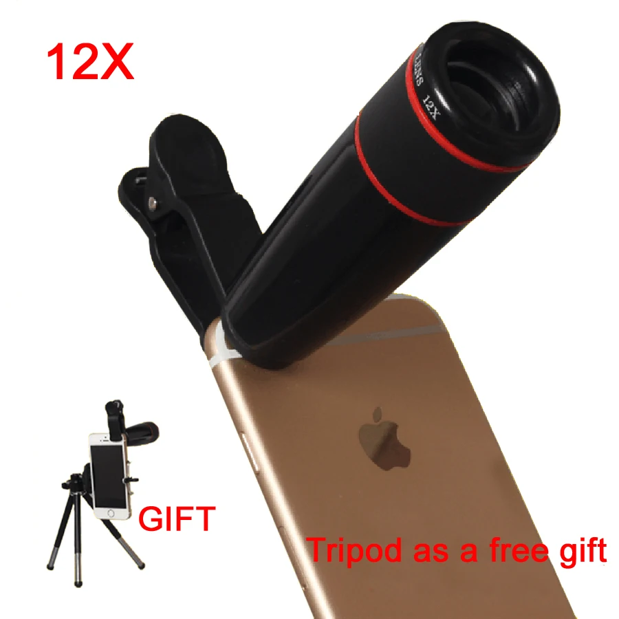 bilder für 12X Tele-objektiv Zoom Teleskop Handy-kamera-objektiv Optische linsen mit Universal-Clip Für iPhone 5 s 6 s 7 Plus Samsung LG bilder für 12X Tele-objektiv Zoom Teleskop Handy-kamera-objektiv Optische linsen mit Universal-Clip Für iPhone 5 s 6 s 7 Plus Samsung LG