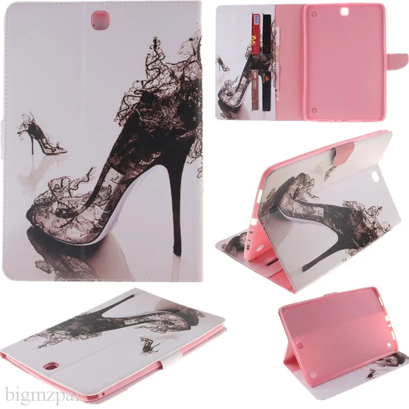 Fashion 2 Sides Painted Leather Case For Samsung Galaxy Tab A 9.7 T550 T551 T555 Tablet Cover 9.7 Inch Stand Wallet Flip Case  (67)