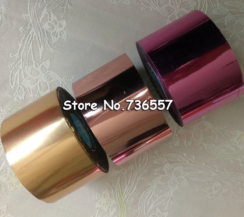 

3 Rolls Starry Sky Nail Foil Tape 4cm*120m Nail Art Matte Gold Transfer Sticker hot stamping foil rose gold matte pink Foils