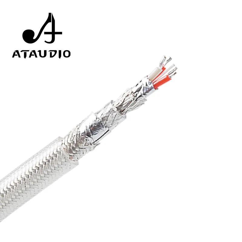 RCA кабель ATAUDIO QED с посеребренным покрытием Hi Fi end Подпись 6N OFC 2RCA соединительный