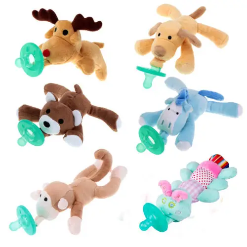 1 Pc bébé bébé garçon fille Silicone sucettes câlin en peluche Animal bébé mamelons nouveau vente en gros