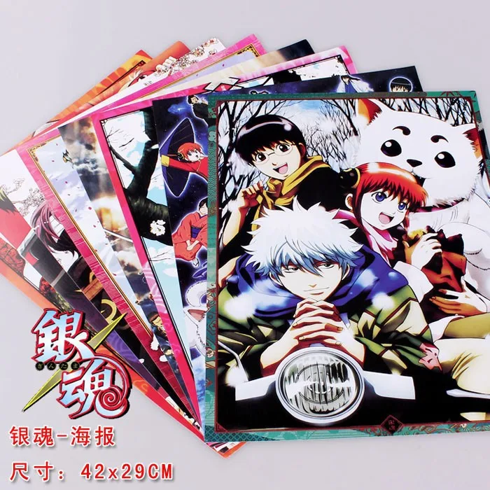 8 шт./компл. Doraemon MekakuCity GINTAMA Guilty Crown Strike the blood B. RS плакат аниме много плакатов на стену 42x29 см