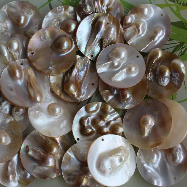 

100pcs/lot 30mm & 40mm Special Natural Round Mother Pearl Shell Natural Round Mother Pearl for DIY Jewelry MOP Shell Beads