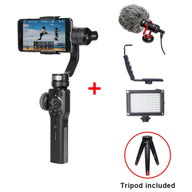 Zhiyun Smooth 4 смартфон 3 оси gimbal стабилизатор мобильный видео Steadicam для iphone/Android Экшн-камера VS Smooth Q Vilta M - Цвет: option 4