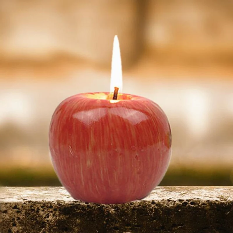 Simulation Apple-shaped Fragrant Candle Fruit Scented Romantic Candles Home Party Wedding Decoration