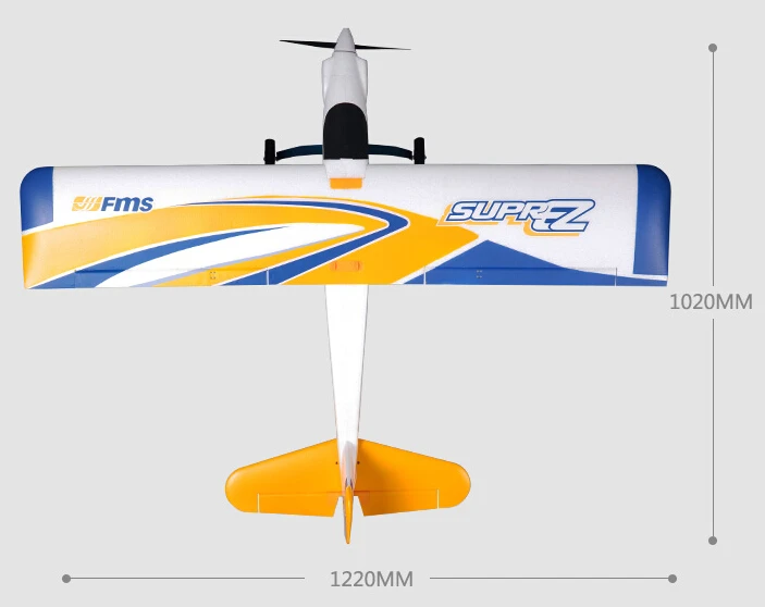 FMS 1220 мм Wingspan Super EZ V2 тренер RC самолет с поплавками RTF 2 4 ГГц радиоуправляемая