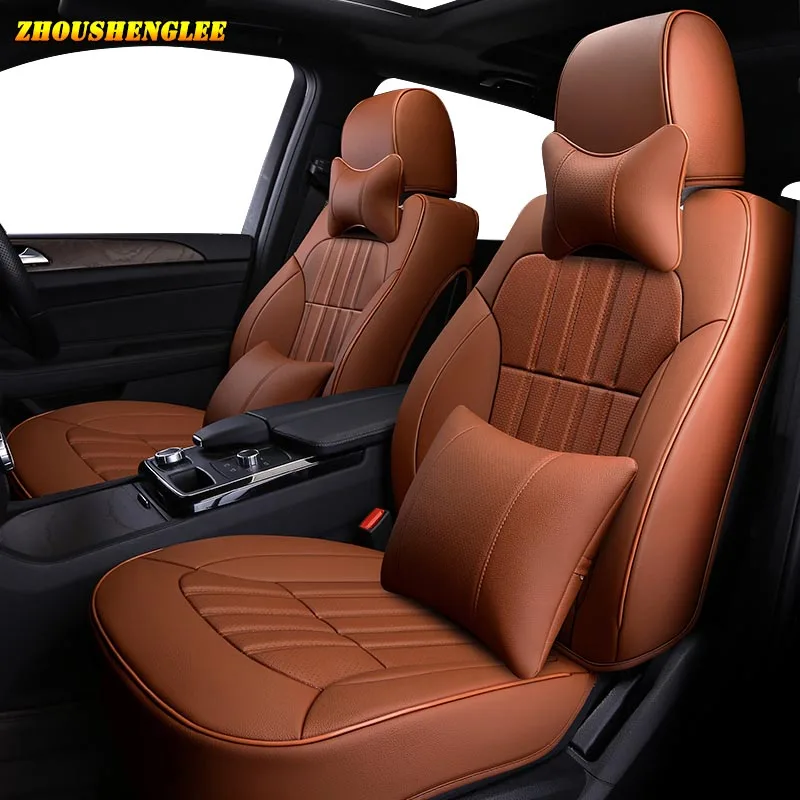 Make Custom Leather car seat cover For Toyota 86 Previa Sienna Venza Fortuner Fj CRUISER MARK IZOA Avalon YARiS Verso VIOS cover - Название цвета: Deluxe Edition