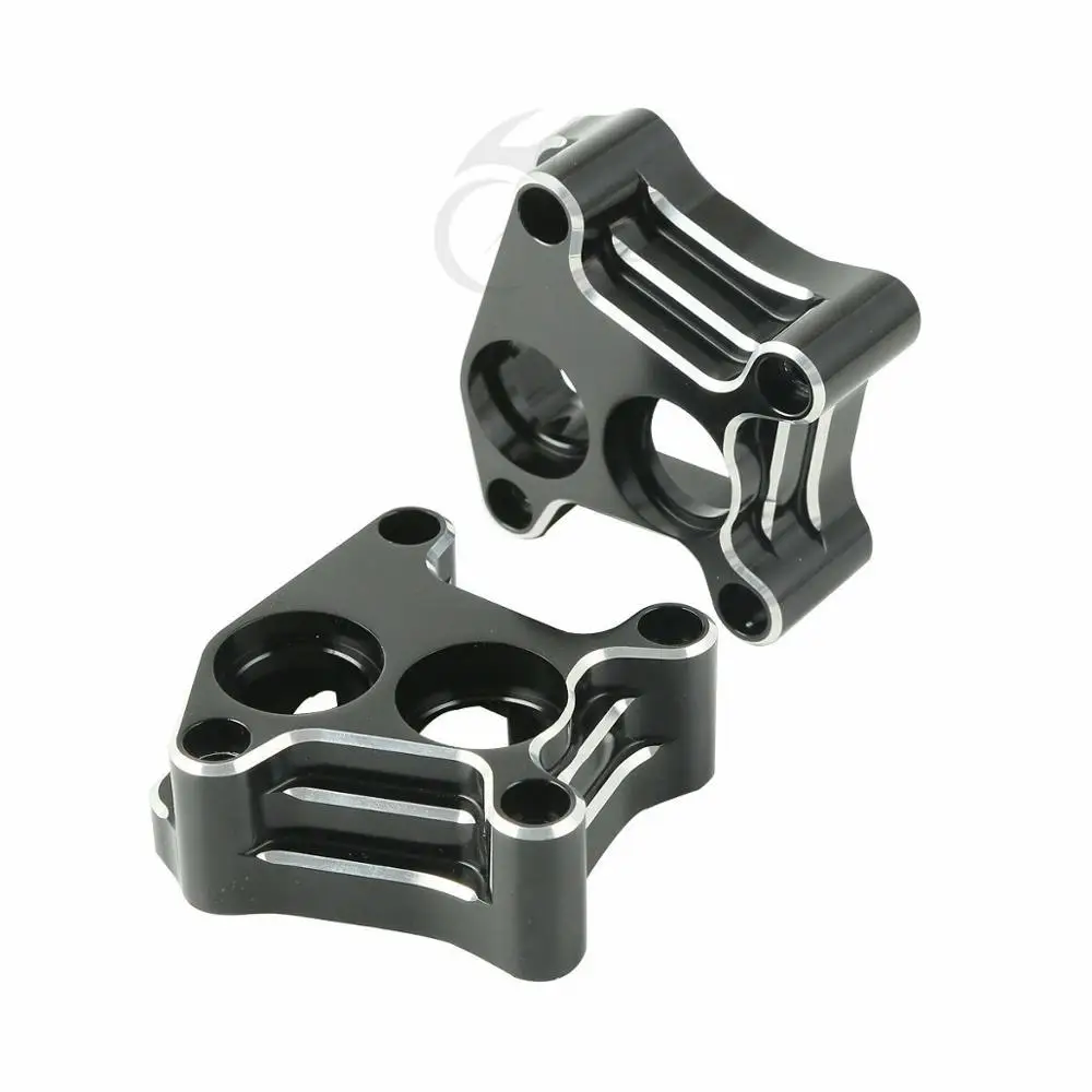  Aluminum Black Front Rear Pushrod & Lifter Cover For Harley Electra Glide Bob Twin Cam Fatboy 1999-