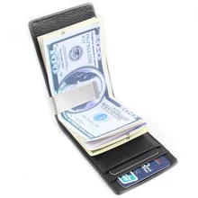1 pc Véritable En Cuir Hommes Money Clip Portefeuilles Mince Mâle De Luxe Dollar Prix Sac Nouveau 2016-BID018 PM49