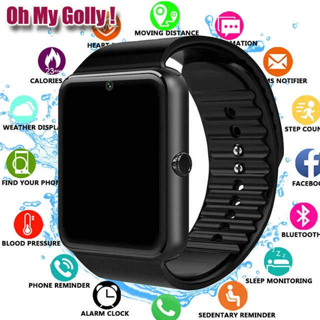 

2019 Bluetooth Smart Watch for Iphone Phone for Huawei Samsung Xiaomi Android Support 2G SIM TF Card Camera Smartwatch PK X6 Z60