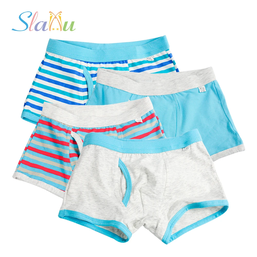 4 Pack Organic Cotton Kids Boys Underwear Colorful Shorts Panties for