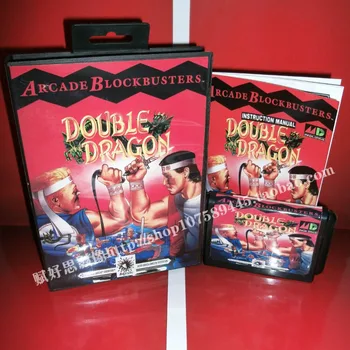 

Sega MD game - Double dragon with Box and Manual for 16 bit Sega MD game Cartridge Megadrive Genesis system
