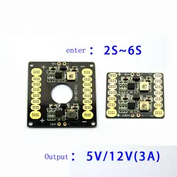 1 шт. FPV Drone PDB введите 2 S-6 S Выход 5 В/12 В 3A Мощность распределительный щит w Двойной BEC для приемника Батарея ESC светодио дный RC самолета